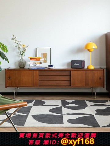 {可打統編 最低價}出乎生活銀鹽電視柜中古實木北歐復古墻柜組合小戶型客廳電視機柜