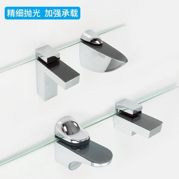 玻璃夾 不鏽鋼可調節玻璃固定夾支架F夾玻璃夾子合金托魚嘴夾隔板層板托『XY21605』