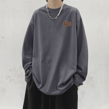 【台灣出貨】M-8XL 長袖T恤 寬鬆衣服 薄長袖上衣 圖案 潮流T恤 上衣韓系 大尺碼T恤男 落肩 男生衣服