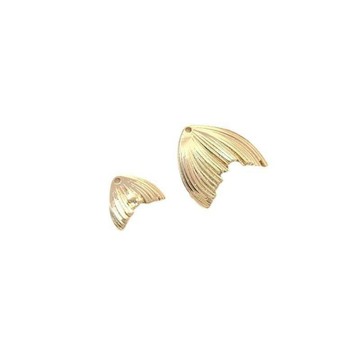 Ala-14k包金保色立體魚尾吊墜手工掛件diy耳環手鍊手作配件飾品吊飾