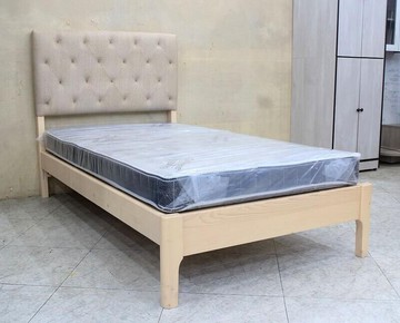 歐風別館米娜單人洗白色實木床架單人床架~基隆至台中免運費