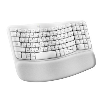 Logitech 羅技 Wave Keys 人體工學無線鍵盤 1個  珍珠白  剪刀腳