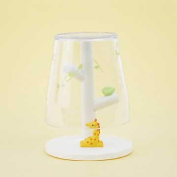 日本 Hashy - 樹枝造型杯架/漱口杯組-兒童用-長頸鹿 (杯子Φ5.8x5.8cm)
