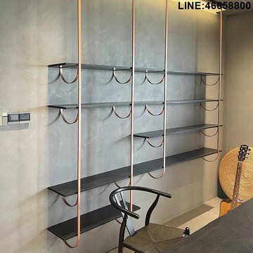 免運 開立發票 置物架 收納架 展示架 組合架 意式隔板收納架極簡書架上墻置物架金屬陳列吊架簡易紅酒架子