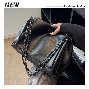 法國FD復古大容量包包女2025新款秋冬單肩包鏈條包通勤真皮托特包