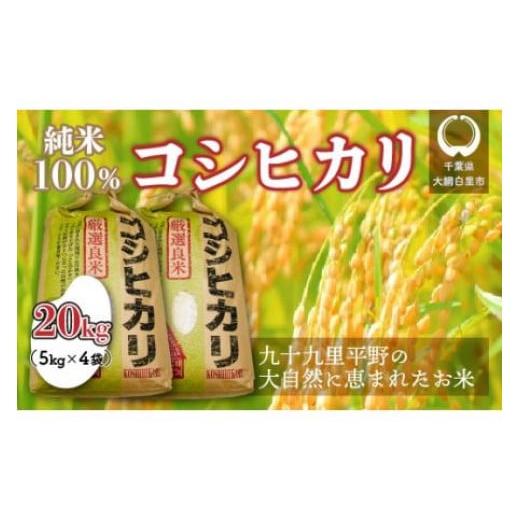 ふるさと納税 千葉県 大網白里市 千葉県 大網白里市産 コシヒカリ 20kg（5kg×4袋） お米 20kg 千葉県産 大網白里市 コシヒカリ 米 精米 こめ 送料無料