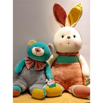 網紅兔子毛絨玩具大壓床布娃娃小熊公仔安撫睡覺抱枕圣誕節禮物女