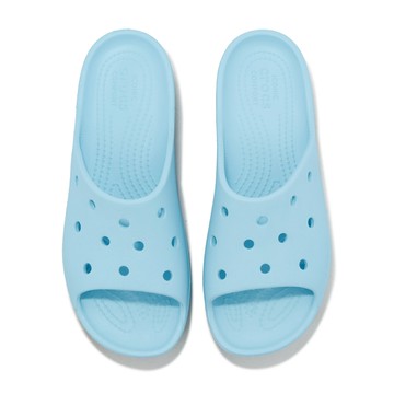 Crocs 洞洞鞋 雲朵拖鞋 Classic Platform Slide 北極藍 厚底 女鞋 拖鞋 卡駱馳 208180411