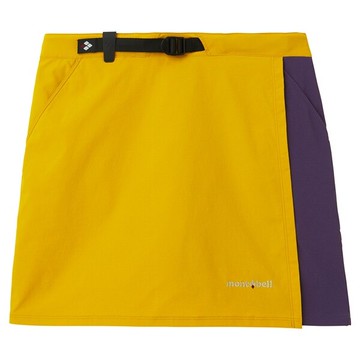 ├登山樂┤日本 Mont-Bell Stretch Od Wrap Shorts 褲裙 # 1105583MS/PN 芥黃/葡紫