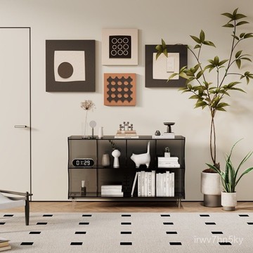 【廠家直銷 免稅到府】美式家用實木茶水餐邊櫃 多層落地櫃 展示收納書架 客廳沙髮儲物置物架