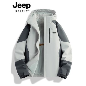 JEEP沖鋒衣外套男2024新款春秋季戶外防風防水潮流情侶寬松夾克女