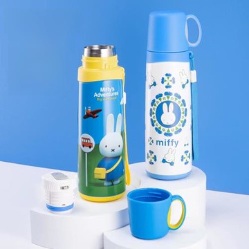 迪士尼米菲費雪兒童保溫杯上學專用2025新款男孩女小學生防摔壺