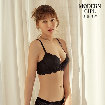 瑪登瑪朵 啵提 包覆副乳內衣 D-F罩杯(黑)