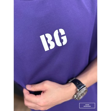 『老爺有喜』重磅B分割英字短T(NOF2405S6002)-紫