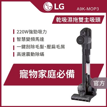 LG樂金 A9K-MOP3 CordZero A9K+ 濕拖無線吸塵器 | 永夜灰