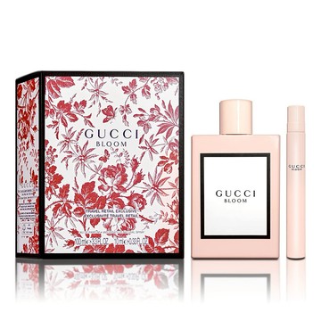 巨蟹座生日快樂【Gucci】 Bloom 花悅女性淡香精禮盒香精100ML+隨身瓶10ML