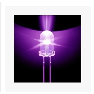【AI電子】*5mm 白發紫發光管超高亮LED 發光二極管10只