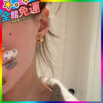🌸台灣出貨🌸 佈契風金色八芒星耳環輕奢高級感氣質耳釘2025年新款爆款 🥇滿額免運🥇X370-11-A