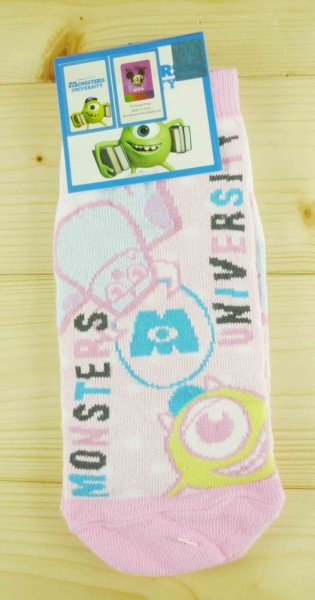 【震撼精品百貨】Monsters University_怪獸大學~襪子-粉白色