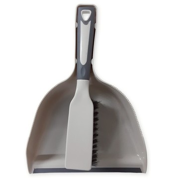 MIKA HOUSE 橘之屋 桌上型掃把組 桌面清潔好幫手  白色 + 灰色  1組