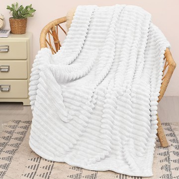 comet Home 燈芯絨毛毯  L(200 x 150cm)  白色