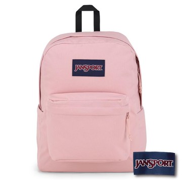 JANSPORT -SUPERBREAK PLUS 校園系列後背包 -玫瑰粉（JS0A4QUE）