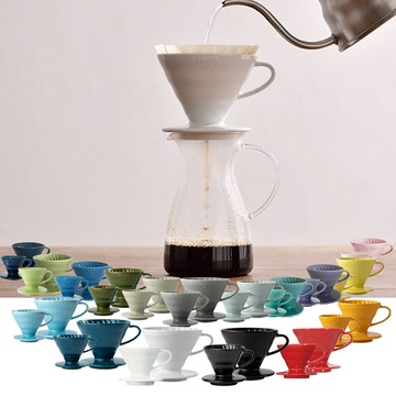 hario日本製v60彩虹磁石濾杯01(1~2人份) 多色可選