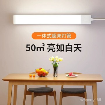 🍀臺灣出貨🍀LED全光譜直插燈超亮無極調光燈管長條家用臥室免安裝插電墻壁燈禮物