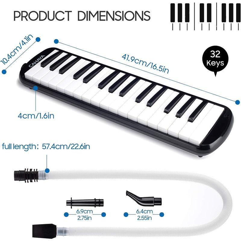 CAHAYA Melodica 鍵盤ハーモニカ 32鍵 FDA認証取得 最新2Way仕様 立奏卓奏 手提げ 肩掛け メロディー ピアノ 32
