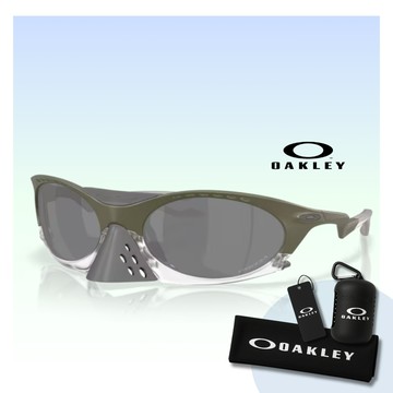 【Oakley】Plantaris 可拆式鼻罩運動太陽眼鏡(OO9437-07 Prizm Black 鏡片)