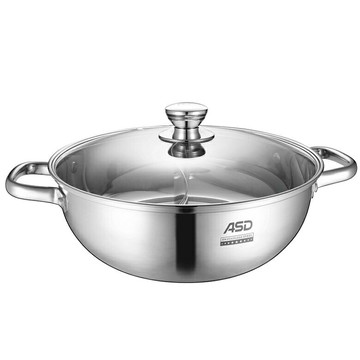 ★免運★ASD愛仕達 304不鏽鋼鴛鴦火鍋30cm(FS30A2TW) [大買家]