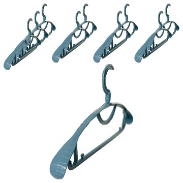 BangJiaShi 幫家適 半圓寬肩衣架 10支組  39 x 17 x 1.5cm  深藍色