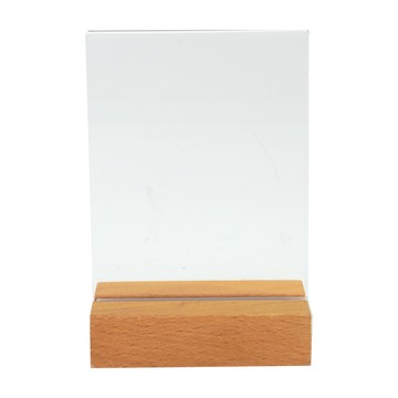 T行平角 櫸木台卡壓克力架