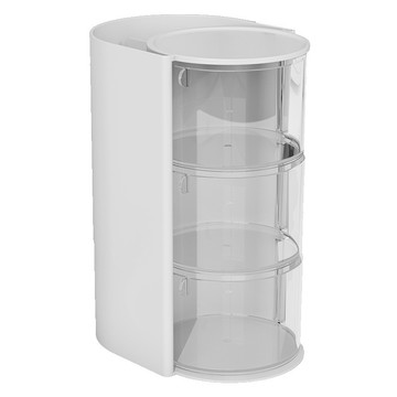 SKB三層粉撲收納盒(白)-SKB5510W