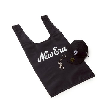 NEW ERA 男女 日版CAP KEYHR NELOGO 環保購物袋 黑底/白字 NE14388256