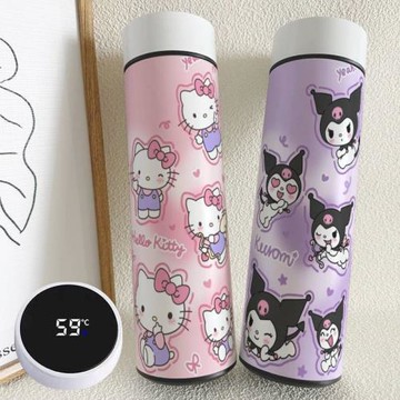 凱蒂貓庫洛米智能保溫杯大容量小巧不銹鋼輕便攜帶溫度顯