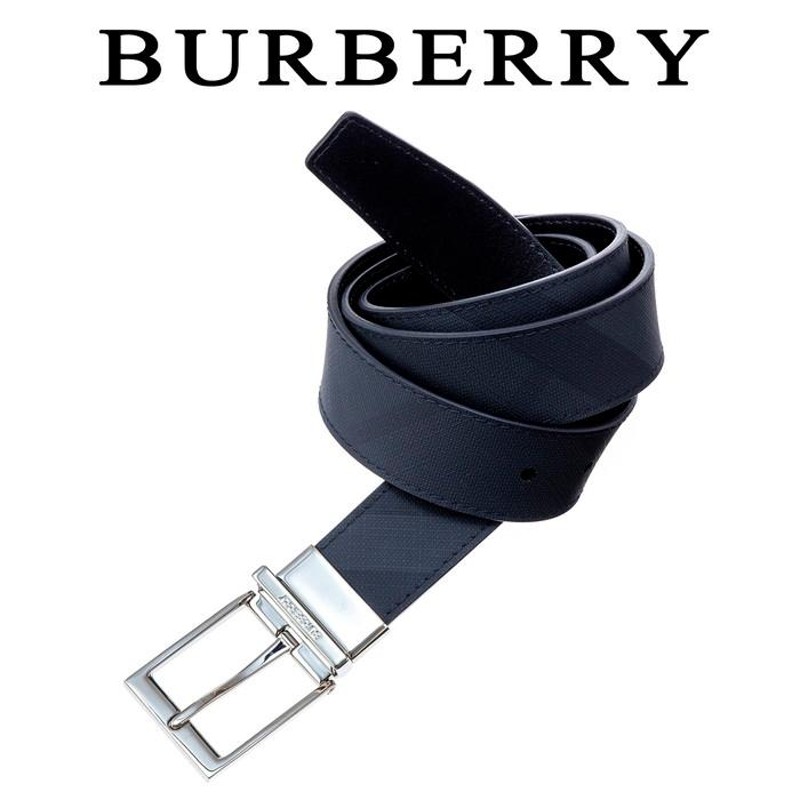 極美品】BURBERRY リバーシブル ロンドンチェック＆レザーベルト-