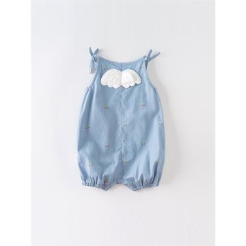 【A類.純棉】戴維貝拉 嬰幼童裝連體衣夏季新生兒吊帶爬服包屁衣