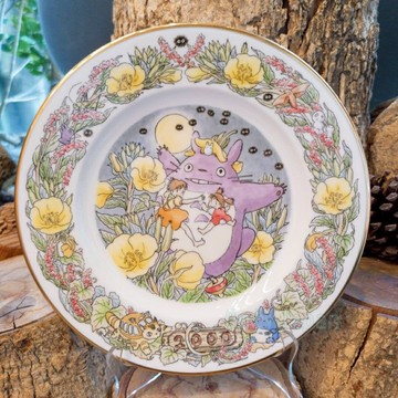 真愛日本 日本製 限定收藏紀念盤 2000絕版 龍貓totoro 豆豆龍 宮崎駿 骨瓷 盤子 盤 點心盤 餐盤 水果盤 收藏 擺飾 4975946346542