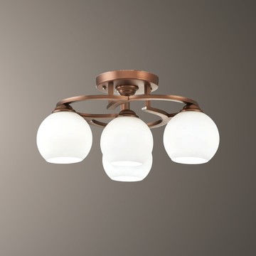 白玉玻璃造型半吸頂燈 F85-09-K2754