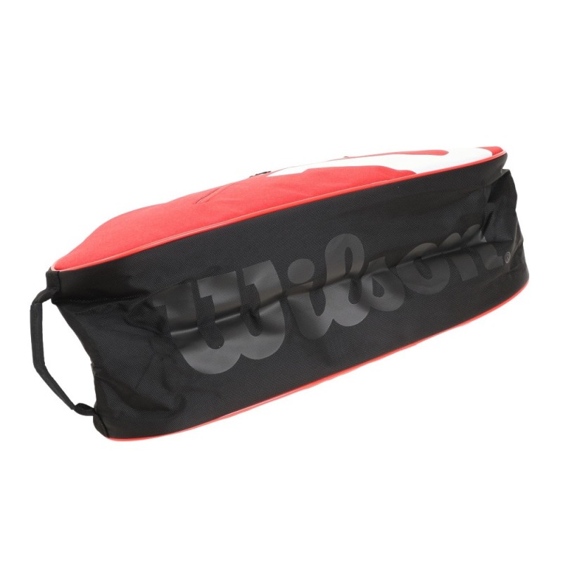 Wilsonテニス ラケットバッグ TEAMJ 6PK RACKET BAG RED/WHT