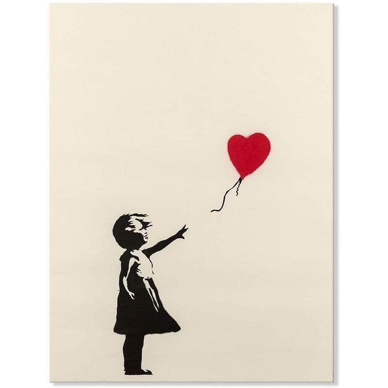 Banksy バンクシー 風船と少女 ポスター アートパネル キャンバス 絵画