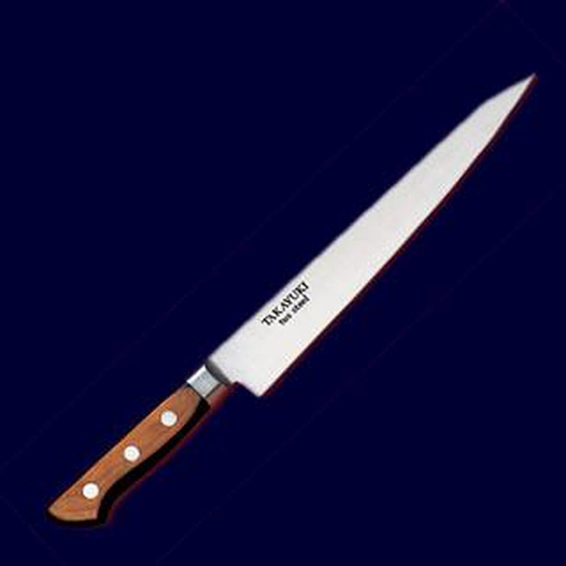 【保管品】堺孝行　筋引ナイフ　360mm 筋引　ツバ付　本焼　包丁　36cm 保管品】堺孝行 筋引ナイフ 360mm 筋引 ツバ付 本焼 包丁 36cm