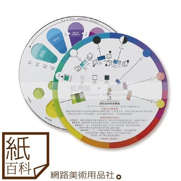 【紙百科】日本老人牌JANUA - 專業調配色兩用轉盤(伊登色相環/配色轉盤)