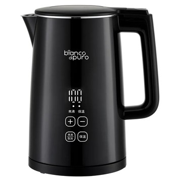 BOLLITORE 數顯電熱水壺 1.5升大容量 304不鏽鋼內膽 1200W大功率 STRIX溫控器 7段溫控模式  KT020