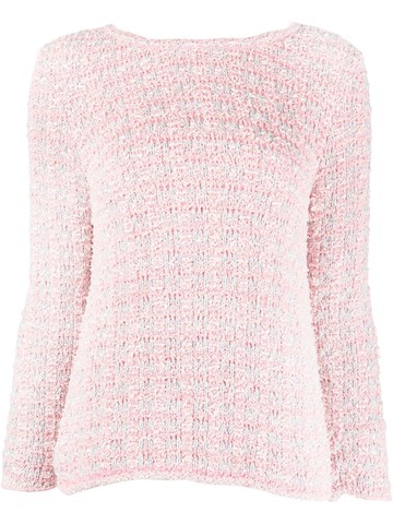 Balenciaga - back-to-front tweed top - women - Polyamide - M - Pink
