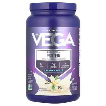 Vega, 必需植物基蛋白質，奶油香草味，2 磅 0.5 盎司（920 克）