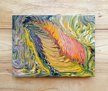 【羽】流體壓克力畫作 | 抽象掛畫現代裝飾 | 玄關讀書角落佈置