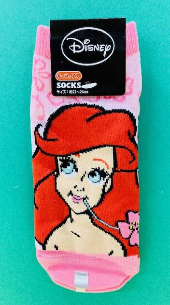 【震撼精品百貨】The Little Mermaid Ariel 小美人魚愛麗兒 迪士尼公主成人襪子(22 24CM)-粉#15533 震撼日式精品百貨