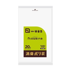 (まとめ) 日本サニパック ニオワイナ消臭袋 白半透明 20L SS20 1パック(10枚) 〔×20セット〕